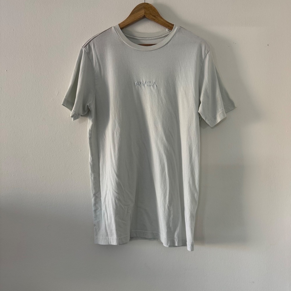 RVCA Mens 100% Cotton Standard Wash Embroidered Logo T-Shirt M Shirt Skater Surf